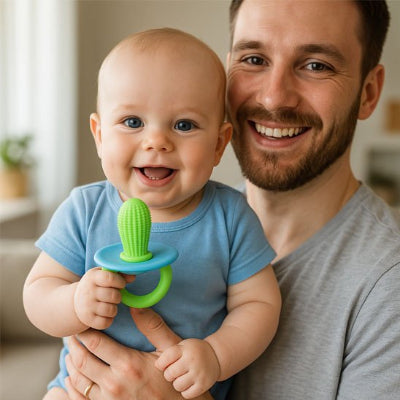 anneau de dentition bébé papa contents