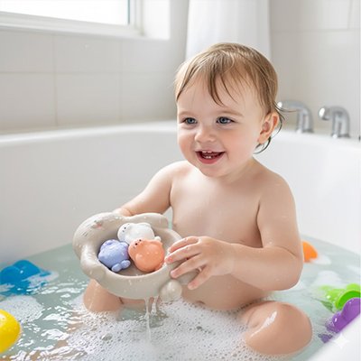 Jouet baignoire bebe avec loutre