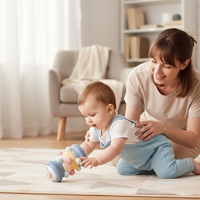 Jouet bebe 1 an avec maman généreuse