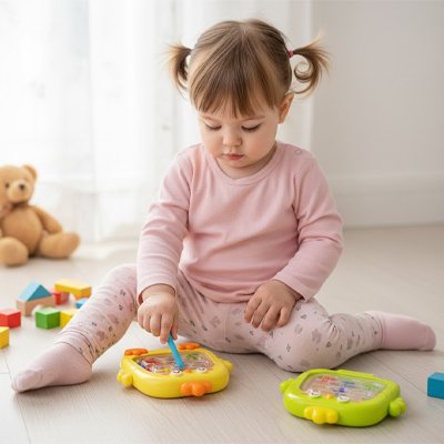 Jouet bebe en plein salon