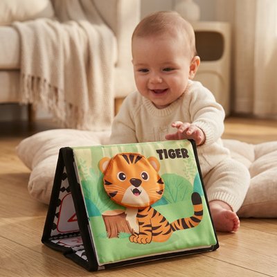 Livre bebe tigre génère le sourire