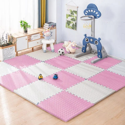 Tapis d'éveil blanc rose