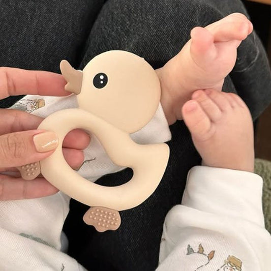 Anneau de dentition bébé beige canard