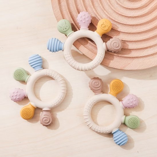 Anneau de dentition bébé multicolore