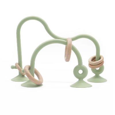 anneau de dentition beige vert