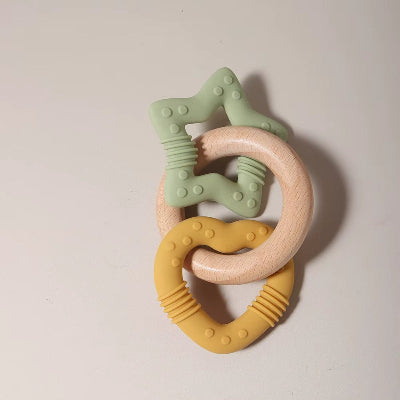 anneau de dentition jaune vert