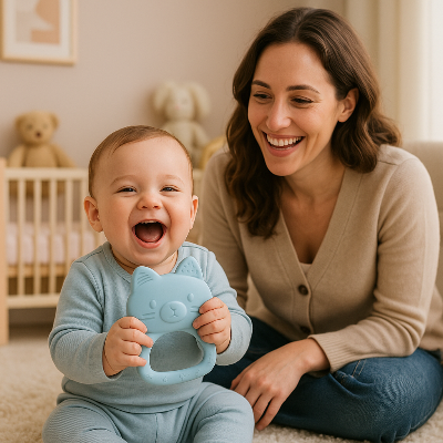 anneau de dentition réfrigéré bébé maman contents