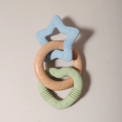 anneau de dentition vert bleu