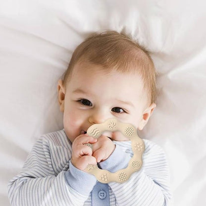 Anneau dentition bébé adorable beige
