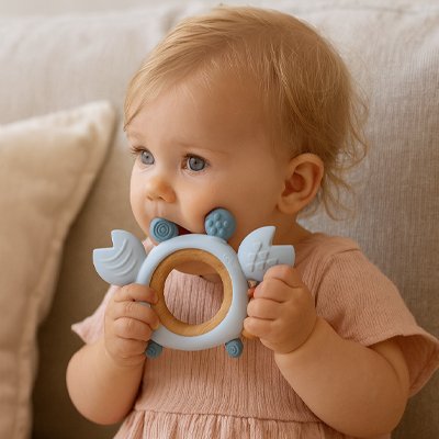 Anneau dentition bébé crabe bleu