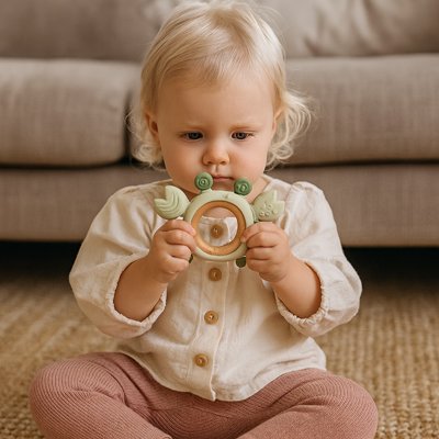 Anneau dentition bébé crabe vert
