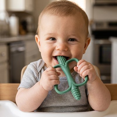 Anneau dentition bébé vert