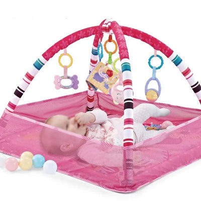 bebe éveillé tapis d'éveil rose
