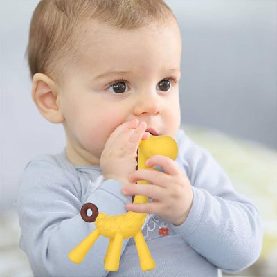 bebe mache anneau de dentition girafe brun