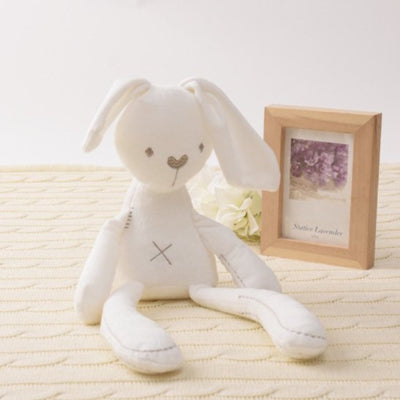 doudou bebe beau lapin blanc