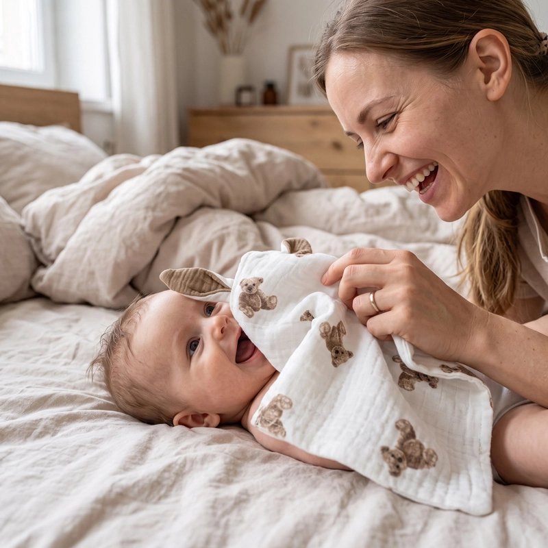 Doudou bébé émerveillé 