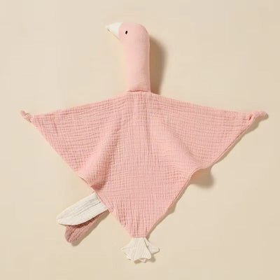doudou bébé fille cygne rose