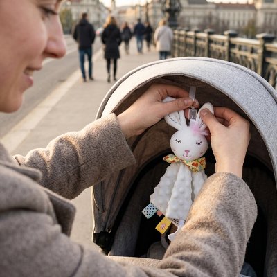 Doudou bébé fille original ami à l'extérieur