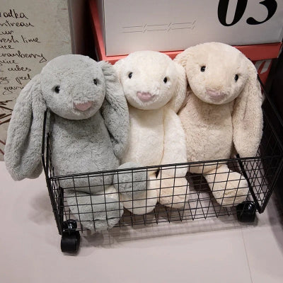 doudou bébé lapin au panier