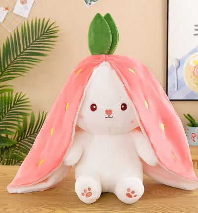 doudou bébé lapin fraise