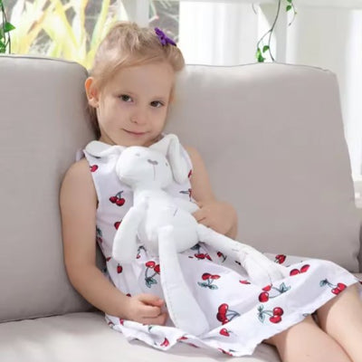 doudou bebe lapine blanche amie