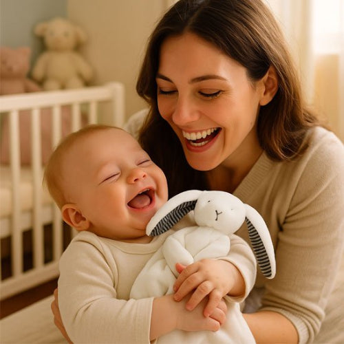 doudou bebe maman souriante