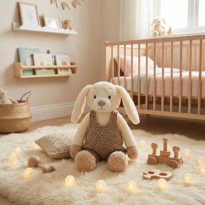  doudou lapin dans la chambre du bébé