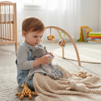 Doudou pour bebe découvre éléphant