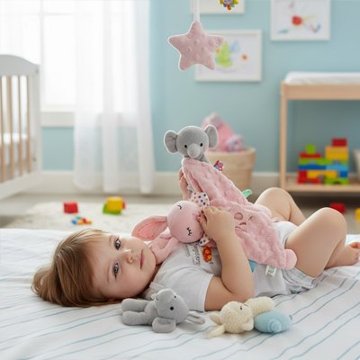 Doudou pour bebe lapin doux