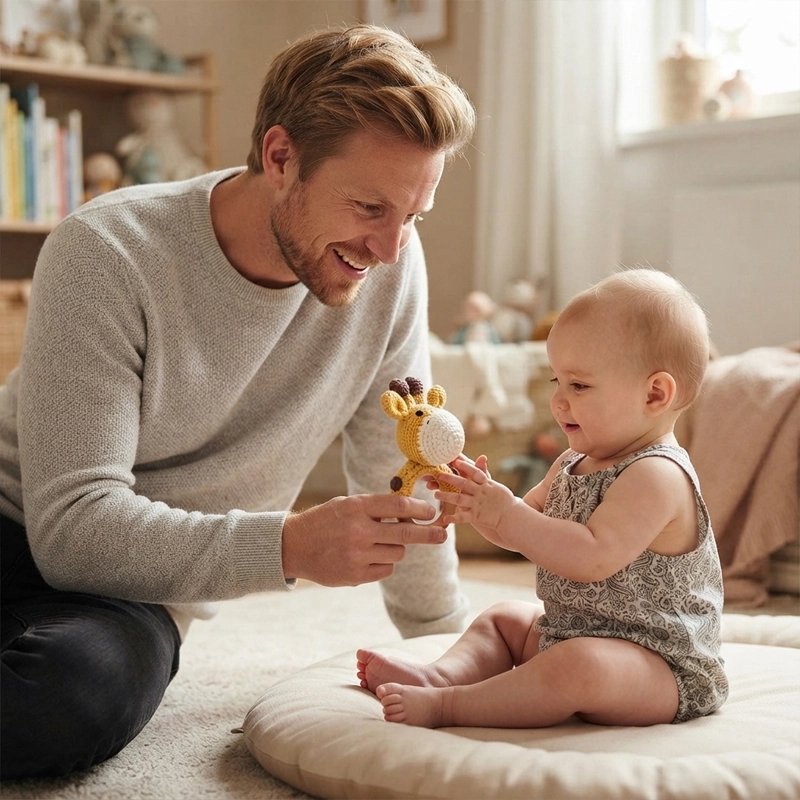 Hochet bébé avec papa