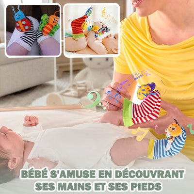 hochet bébé chaussettes