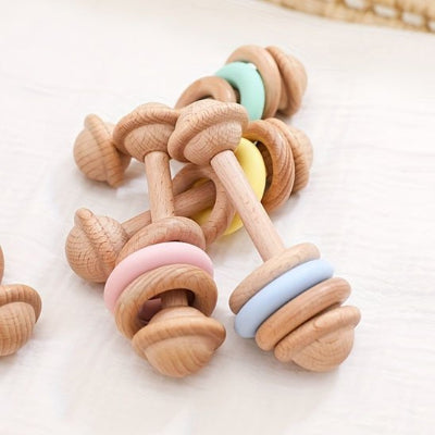 hochet bébé en bois