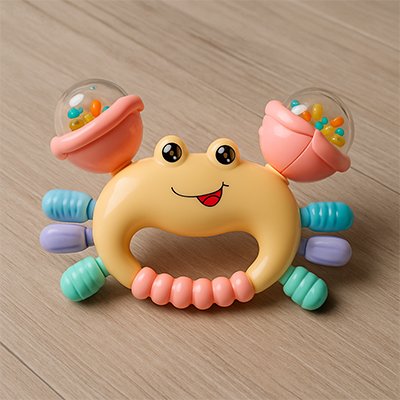 Hochet crabe multicolore