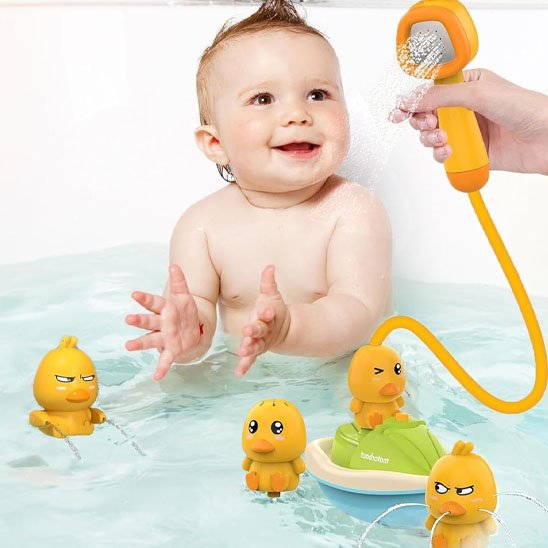 Jouet baignoire bebe​ avec ses amis canetons