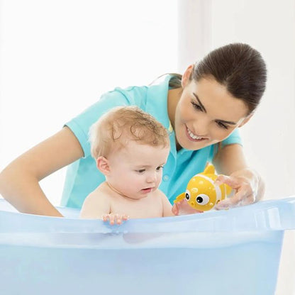 Jouet baignoire bebe poisson avec de grand yeux expressifs
