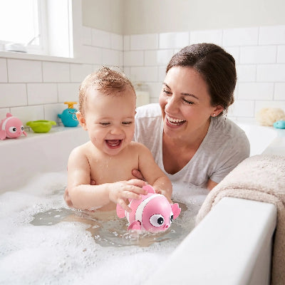  jouet baignoire bebe poisson clown rose