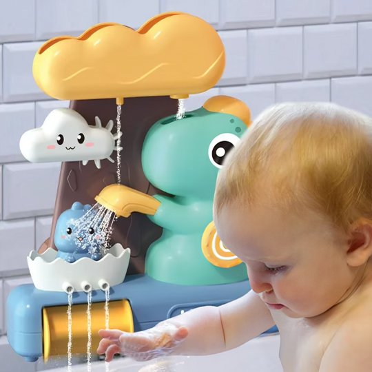 Jouet baignoire bebe s'amuse avec l'eau