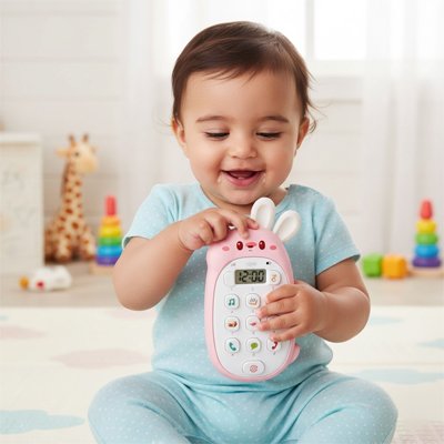 Jouet bebe 1 an téléphone  rose