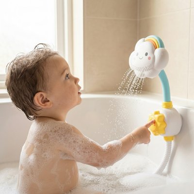 Jouet bebe bain action de jet d'eau