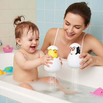 Jouet bebe bain canard et pingouin