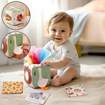 Jouet bebe boite mouchoir