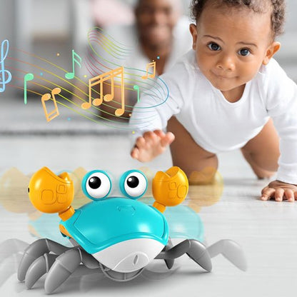 Jouet bebe eveil crabe bleu dansant