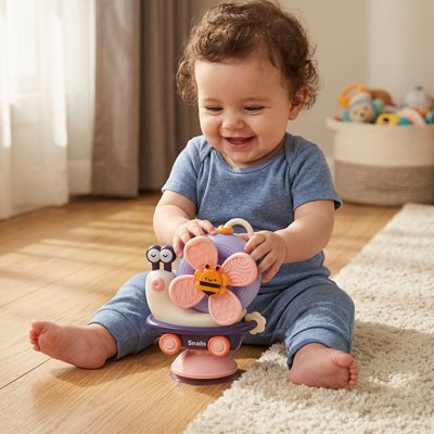 Jouet bebe moulin violet