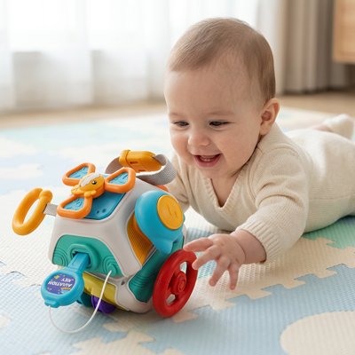 Jouet bebe multicolore bébé sur tapis