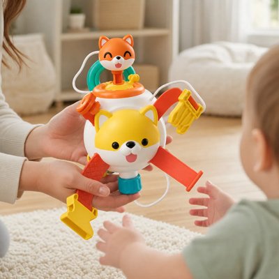 Jouet bebe renard offert par maman