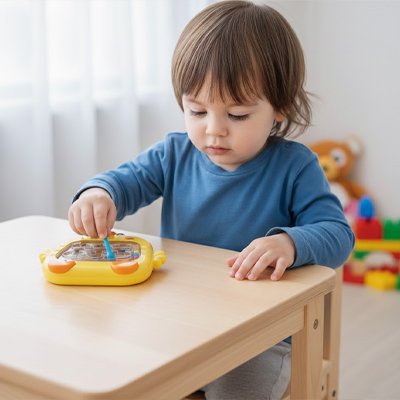 Jouet bebe  sur table de jeu