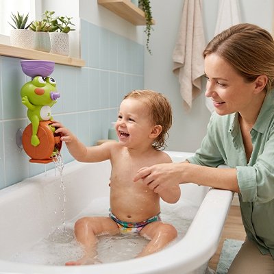 Jouet de bain bébé grenouille verte