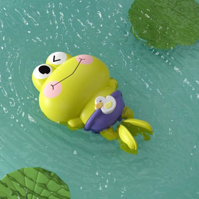jouet de bain grenouille verte