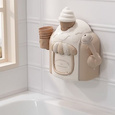 Jouet de bain​ machine accroché au mur