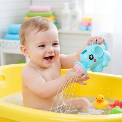 Jouet de bain pour bebe  souriant